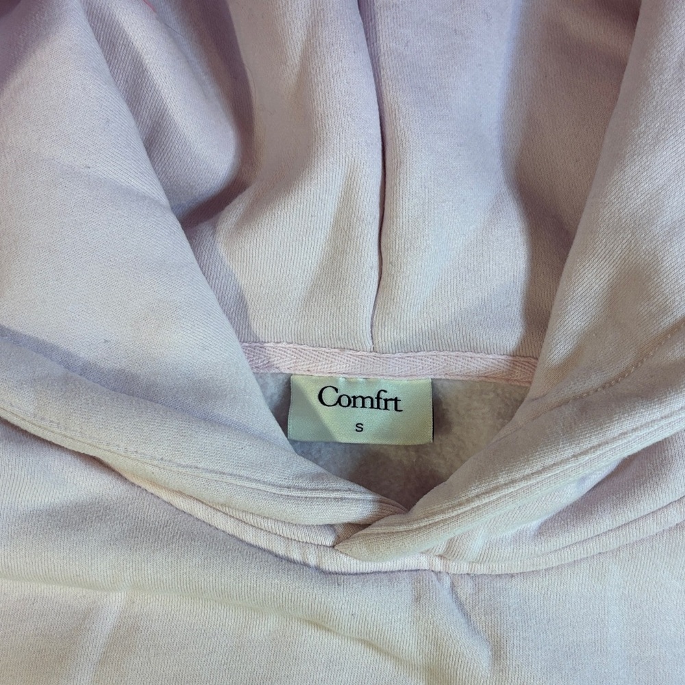 Comfort Light Pink Hoodie - Women’s Cozy Pullover - Picture 2 of 4